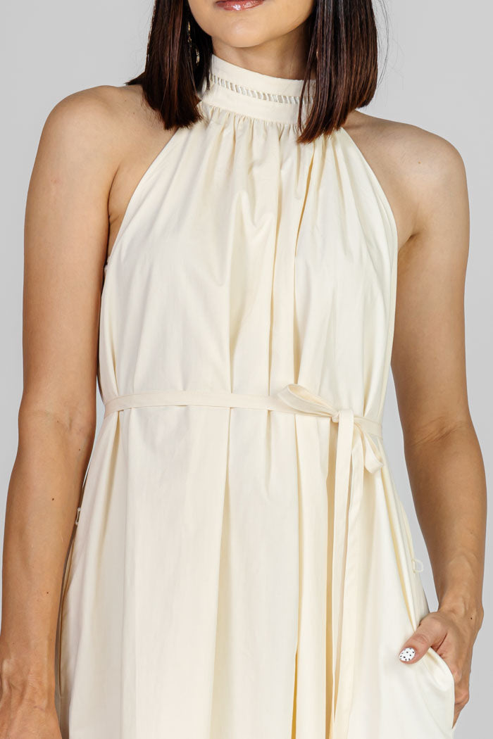 VESTIDO MIDI HALTER CRU