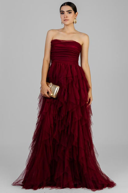 VESTIDO STRAPLESS TUL