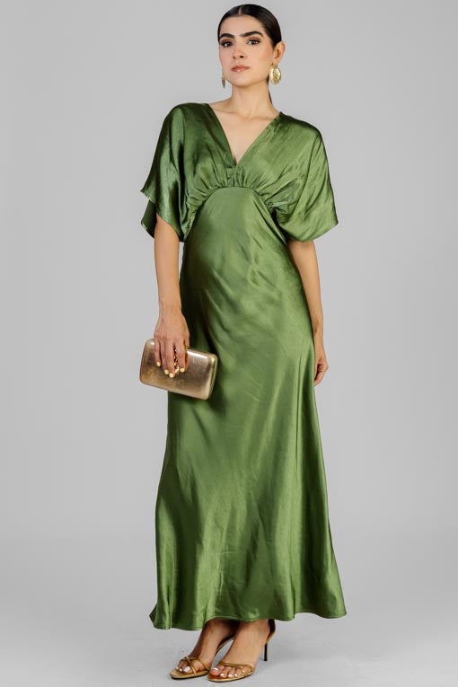 VESTIDO KIMONO SATINADO
