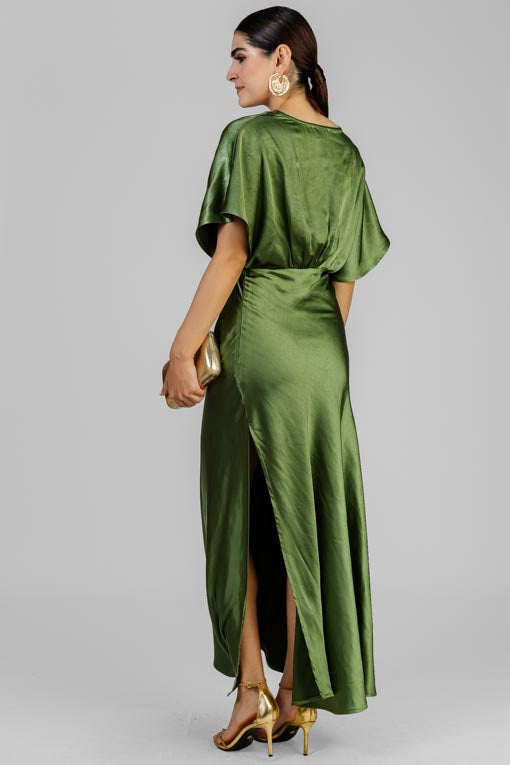 VESTIDO KIMONO SATINADO