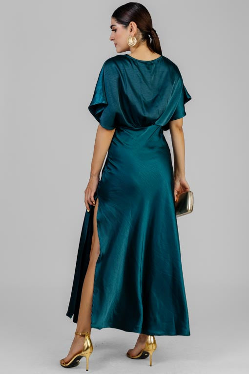 VESTIDO KIMONO SATINADO