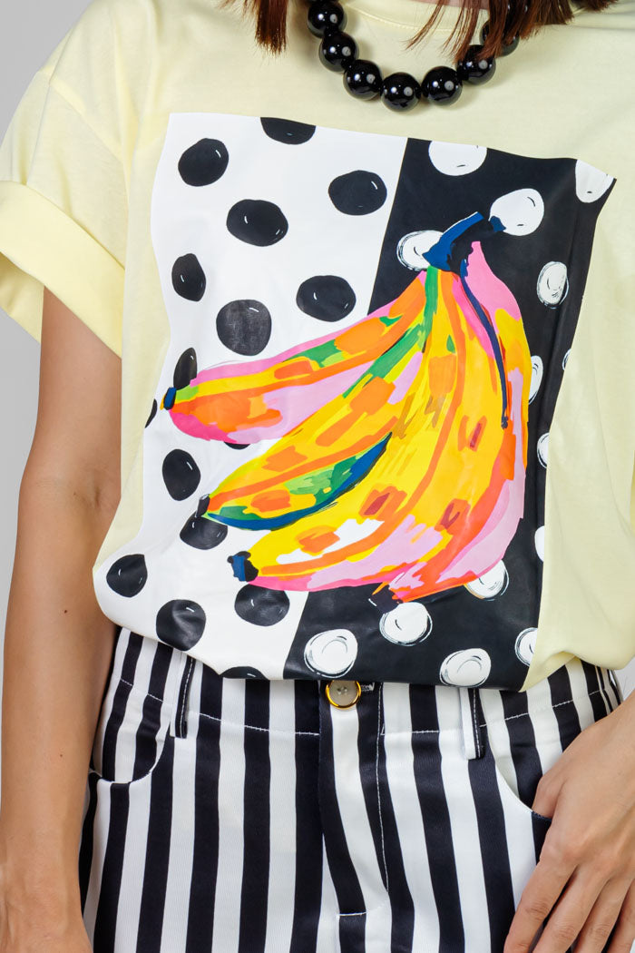 BLUSA AMARILLA ESTAMPADO ARTÍSTICO