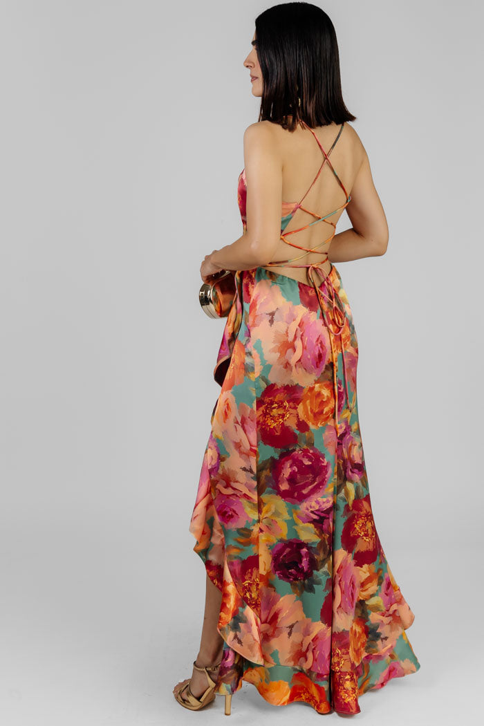 VESTIDO MIDI ESTAMPADO FLORAL