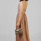 VESTIDO MIDI ENTALLADO NUDE