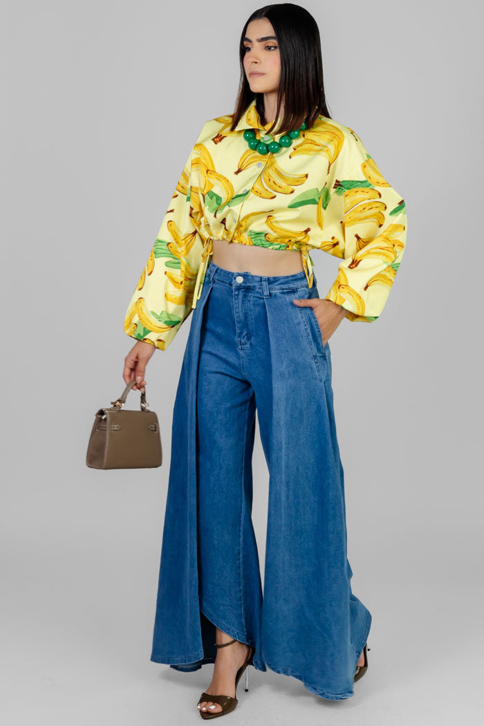 BLUSA ESTAMPADO BANANAS CROPTOP