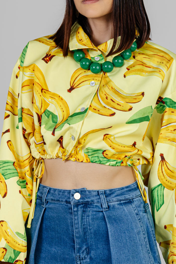 BLUSA ESTAMPADO BANANAS CROPTOP