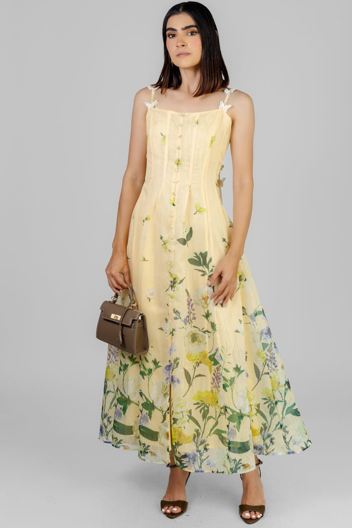 VESTIDO MIDI ESTAMPADO MARIPOSAS