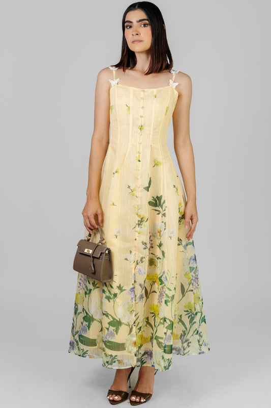 VESTIDO MIDI ESTAMPADO MARIPOSAS