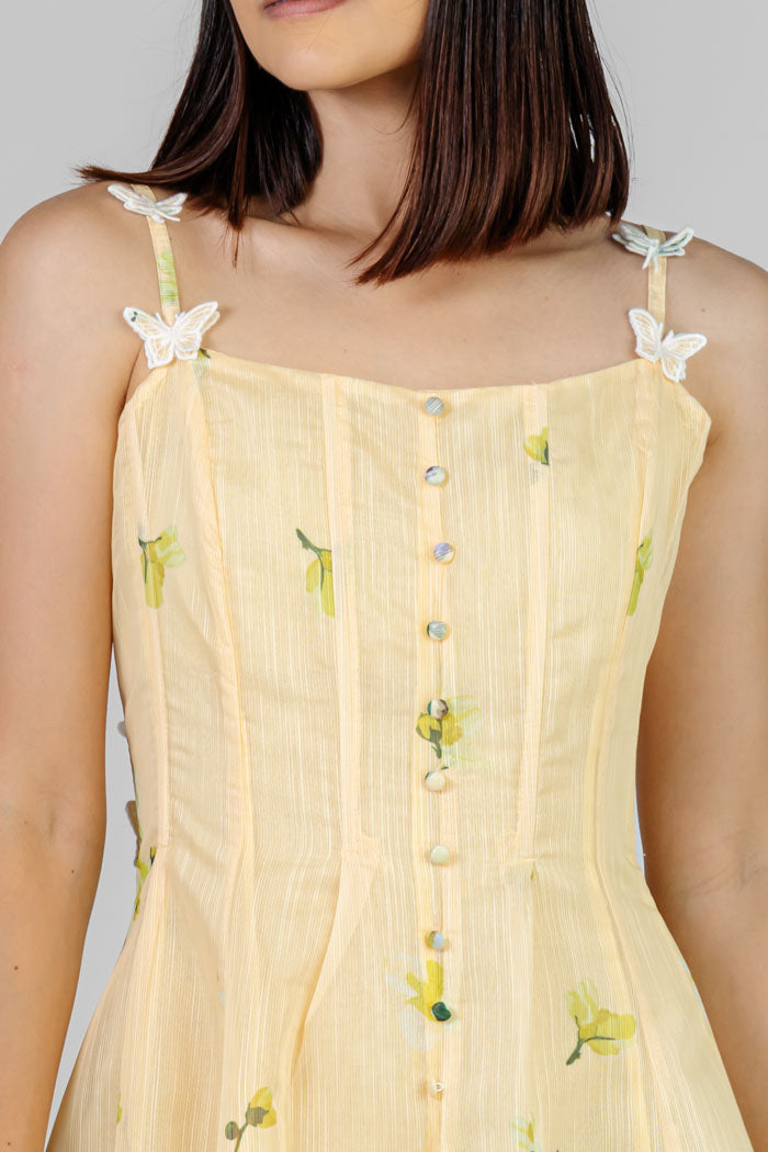 VESTIDO MIDI ESTAMPADO MARIPOSAS