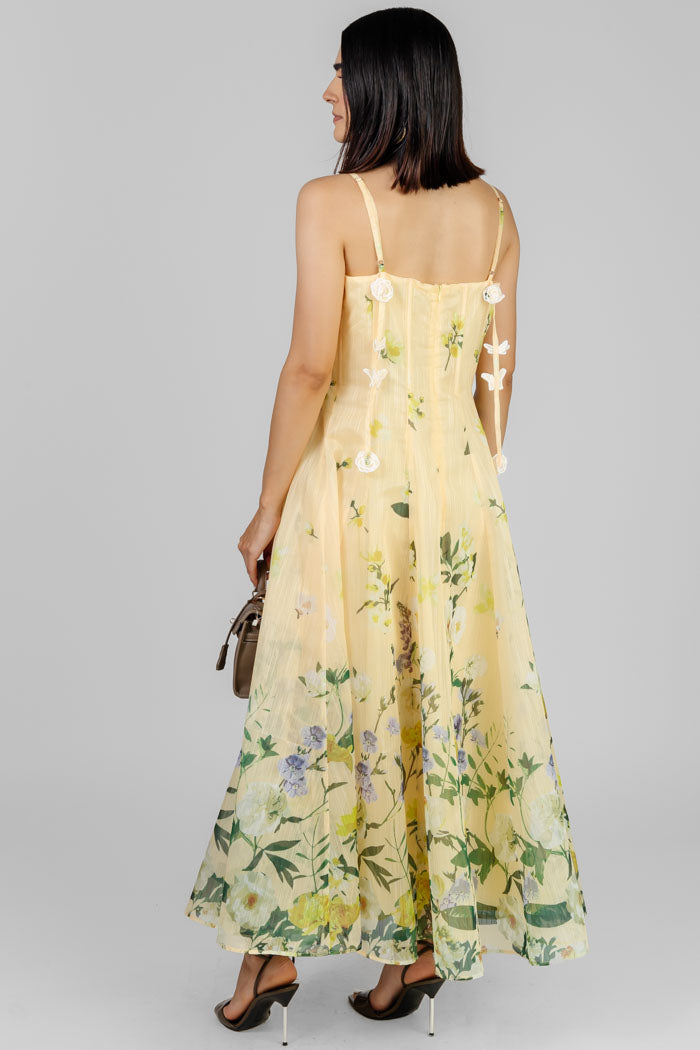 VESTIDO MIDI ESTAMPADO MARIPOSAS