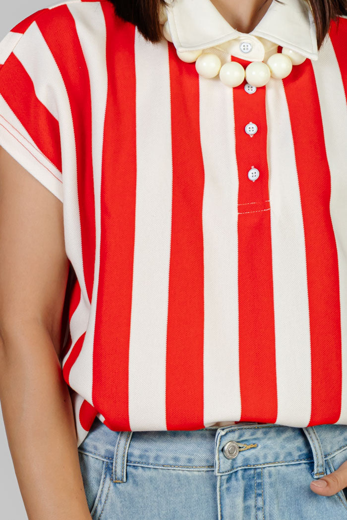 BLUSA RAYADA ESTILO POLO