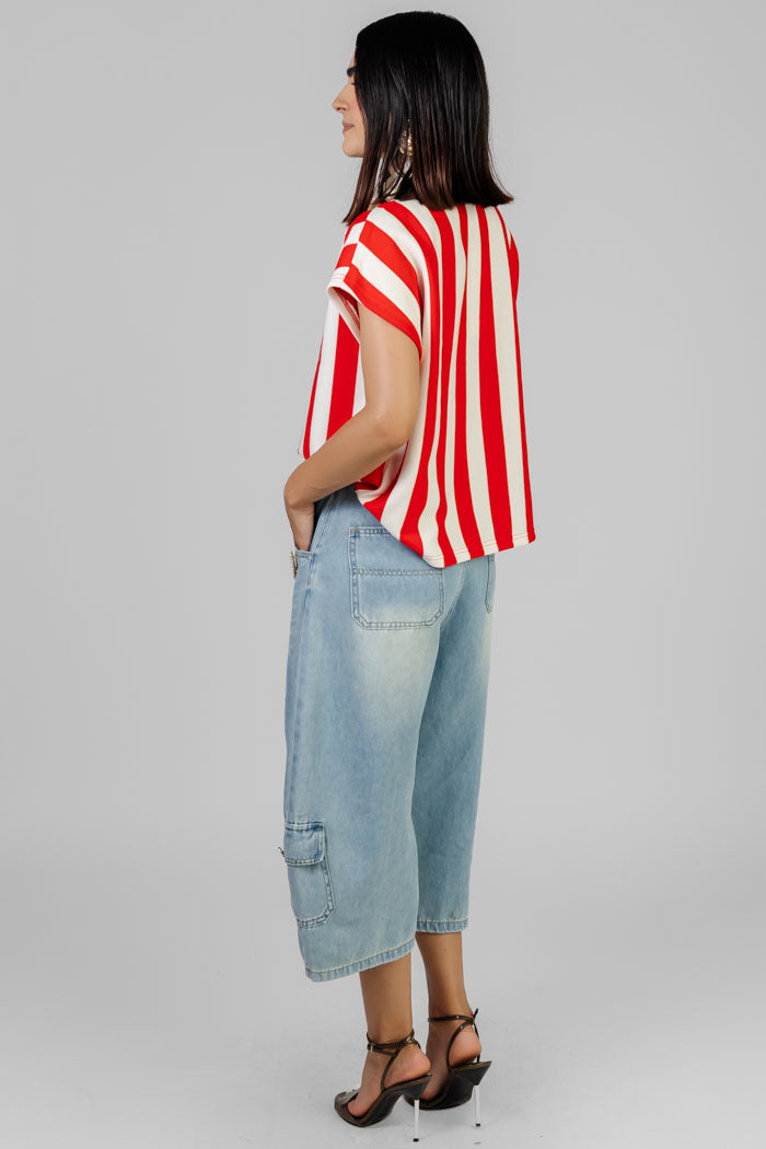 BLUSA RAYADA ESTILO POLO
