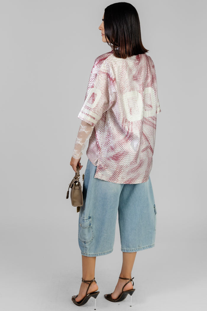 BLUSA ESTILO JERSEY LENTEJUELAS