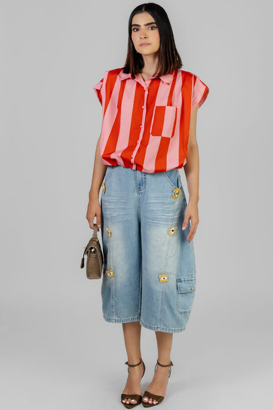 BLUSA RAYADA ESTILO CASUAL