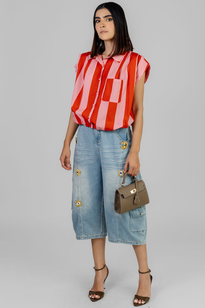 BLUSA RAYADA ESTILO CASUAL