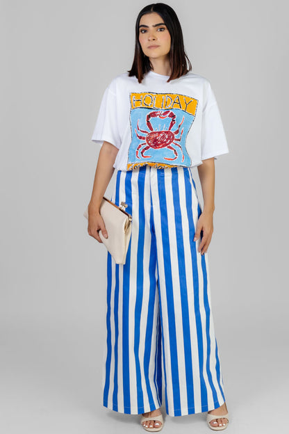 PANTALON RAYAS VERTICALES AZUL