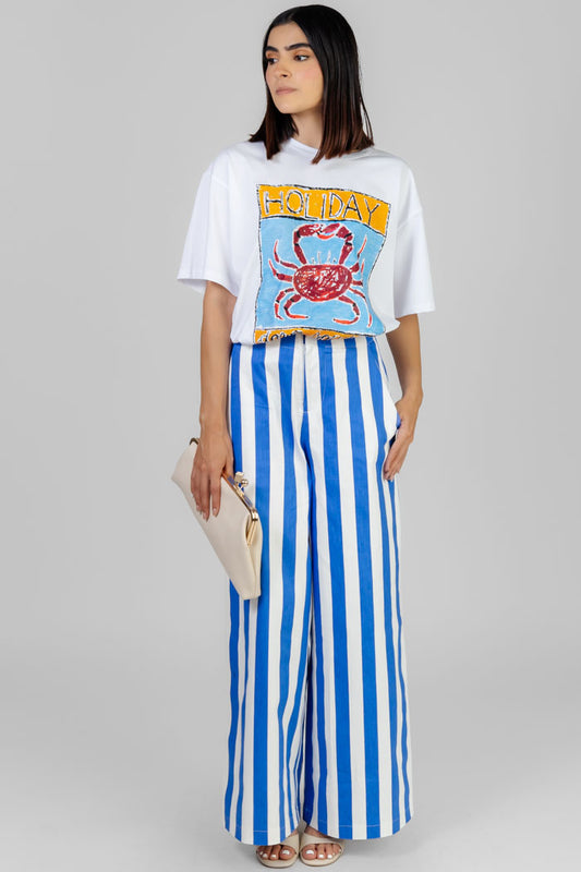 BLUSA BLANCA ESTAMPADA HOLIDAY