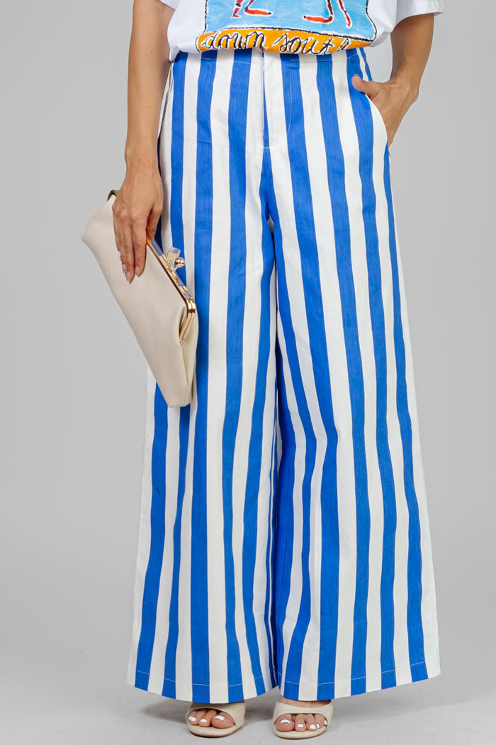 PANTALON RAYAS VERTICALES AZUL
