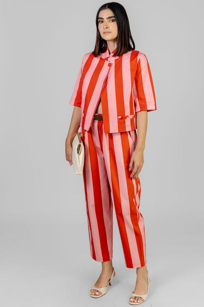 CONJUNTO RAYAS BICOLOR