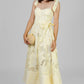 VESTIDO MIDI AMARILLO FLORAL