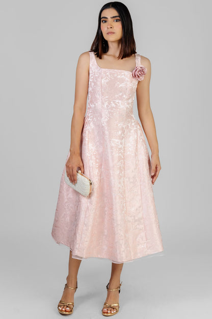 VESTIDO MIDI JACQUARD