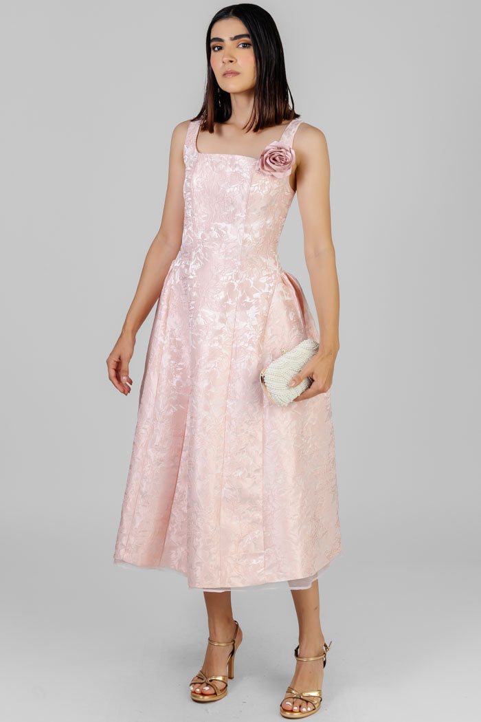 VESTIDO MIDI JACQUARD