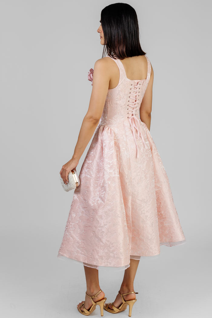VESTIDO MIDI JACQUARD