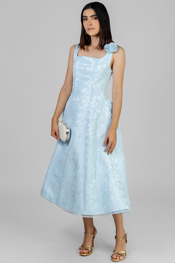 VESTIDO MIDI JACQUARD