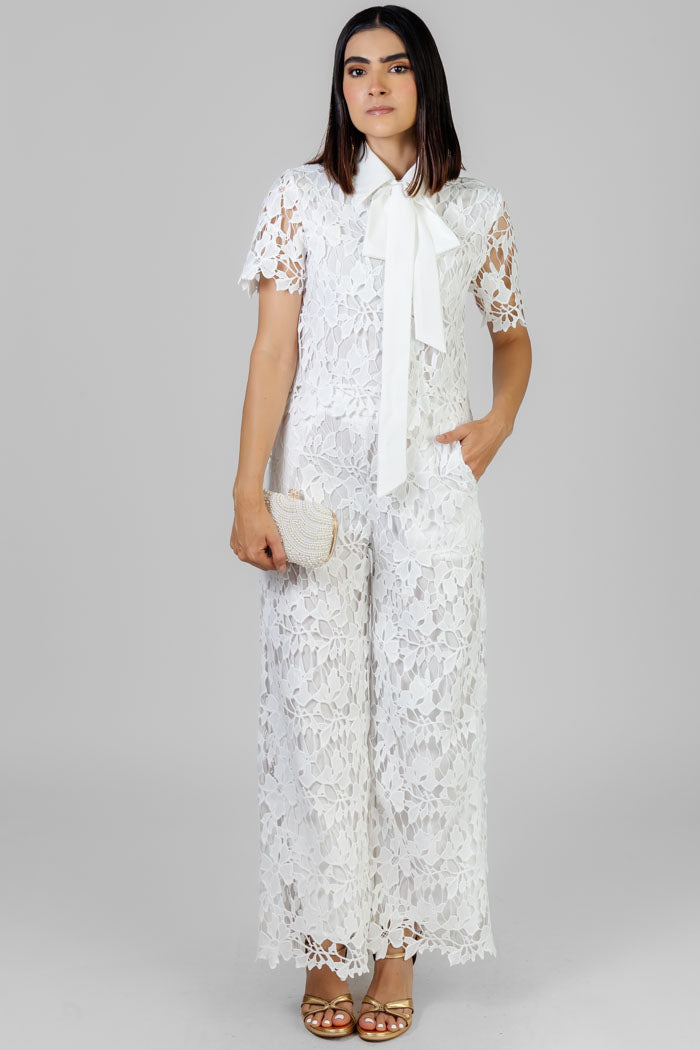 CONJUNTO BLANCO DE ENCAJE