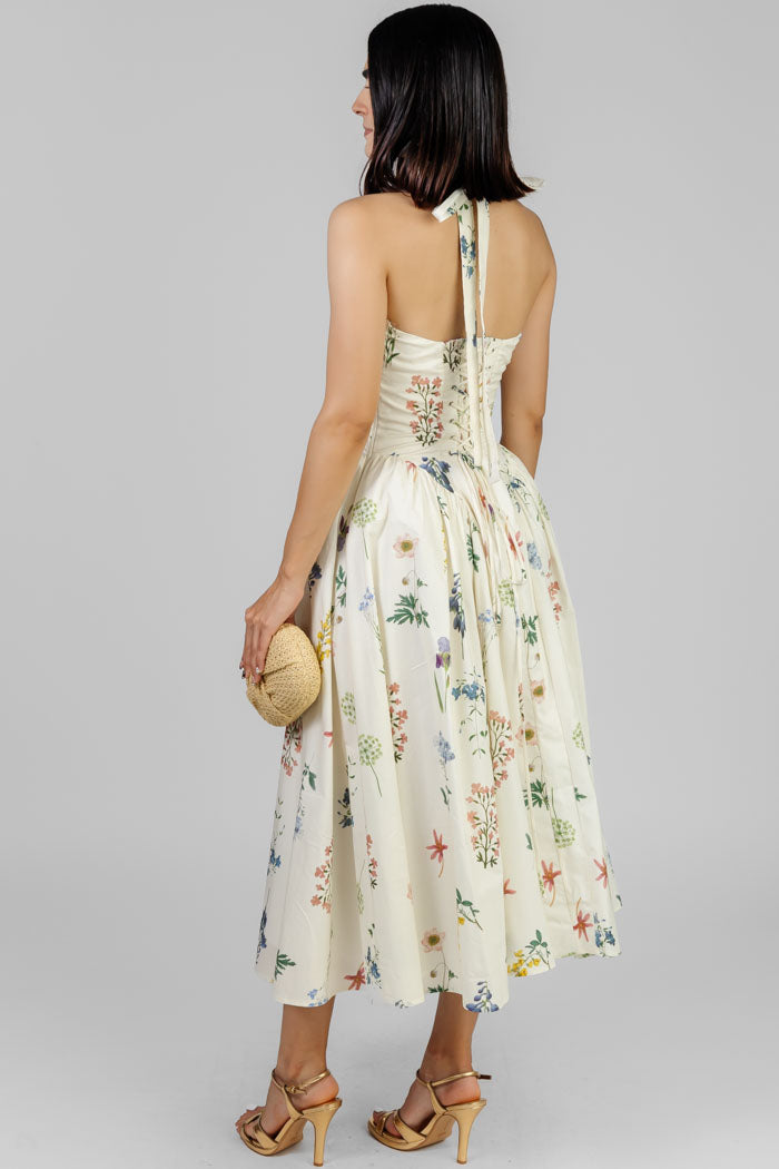 VESTIDO MIDI ROMANTICO FLORAL