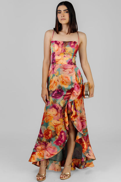 VESTIDO MIDI ESTAMPADO FLORAL