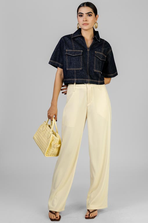 BLUSA DENIM CORTA