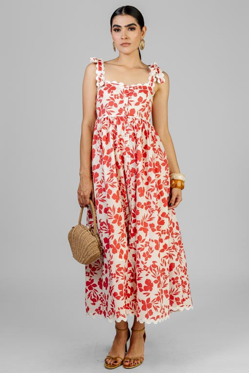 VESTIDO FLORES Y ESPIGA