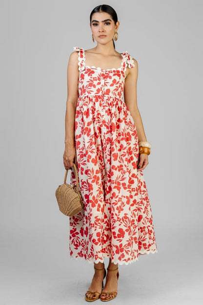 VESTIDO FLORES Y ESPIGA