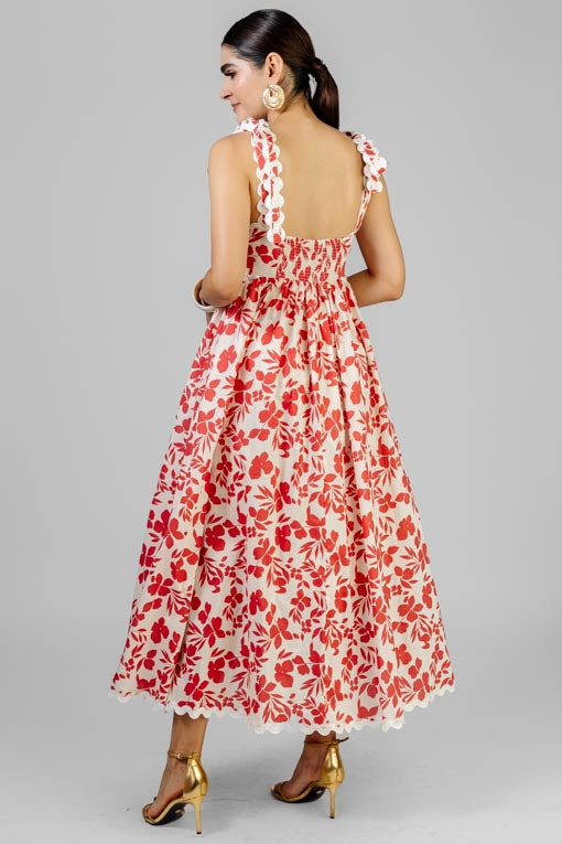 VESTIDO FLORES Y ESPIGA