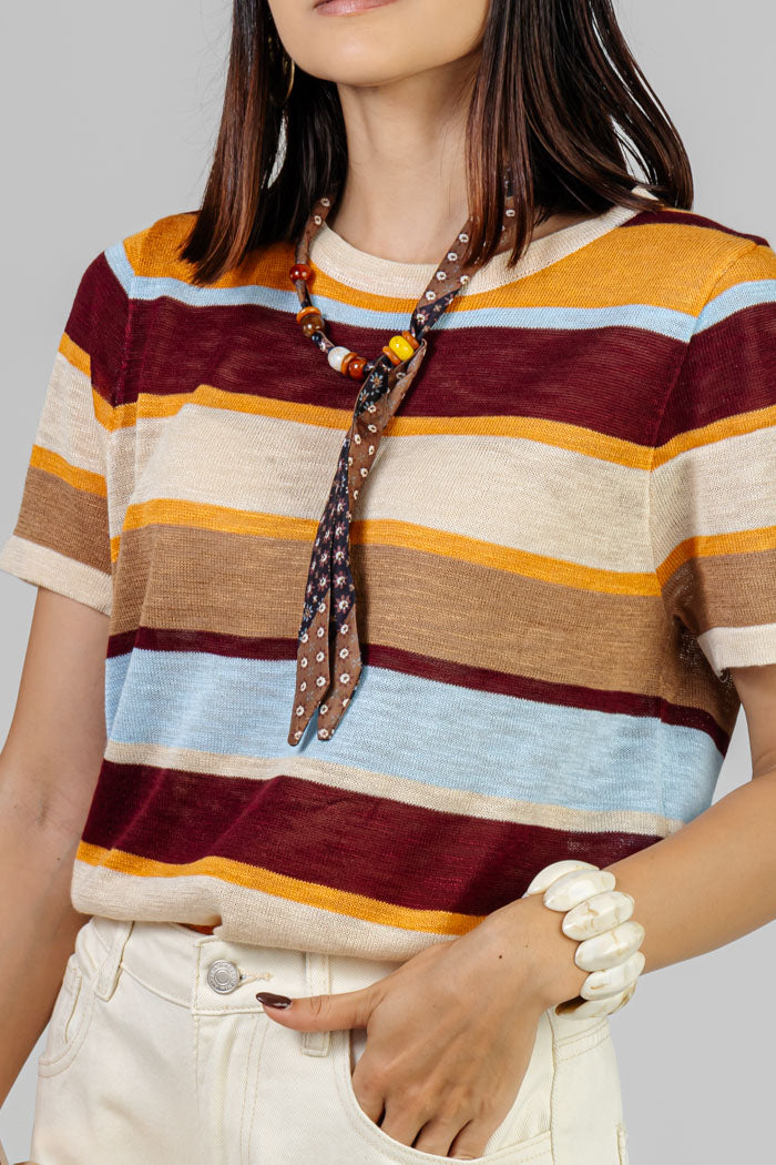 BLUSA A RAYAS MULTICOLOR
