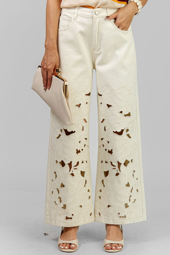 PANTALON OFF-WHITE CALADO