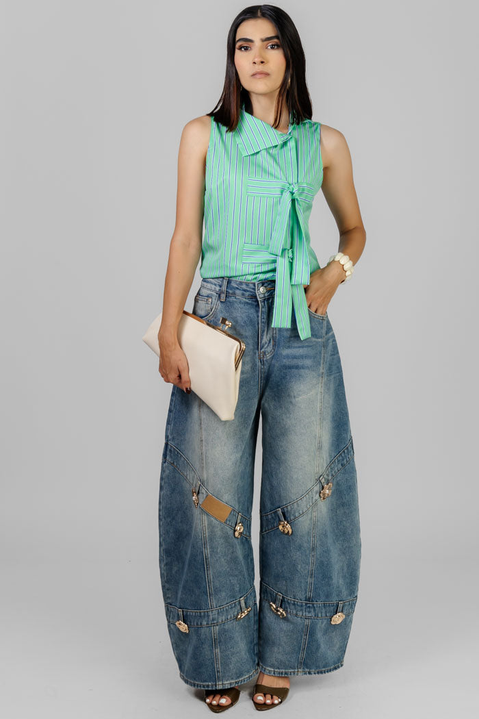 PANTALON JEANS WIDE LEG