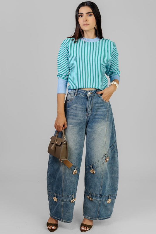 BLUSA A RAYAS CASUAL