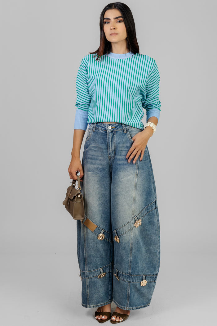 BLUSA A RAYAS CASUAL