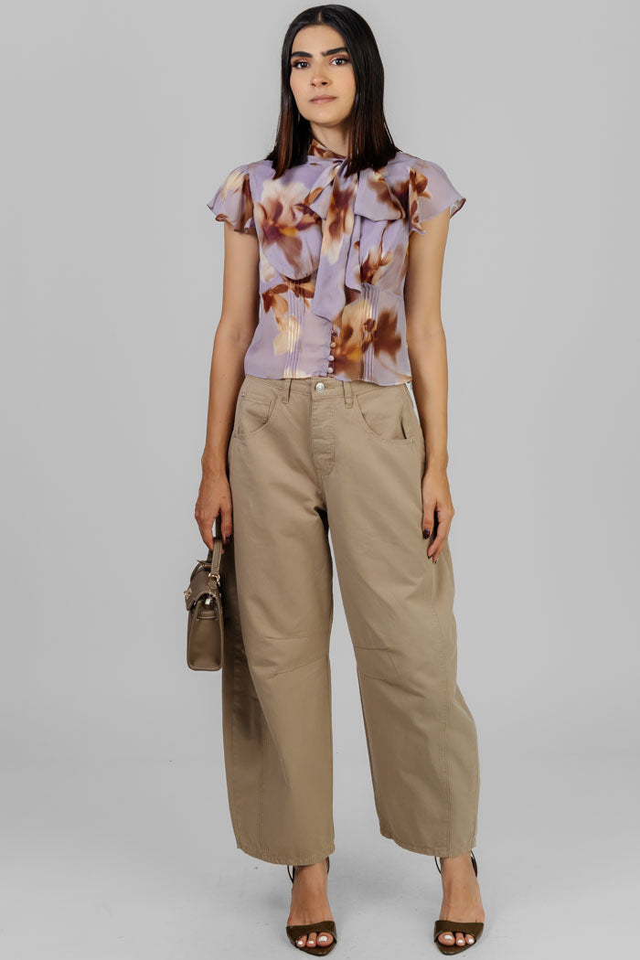 BLUSA FLORAL CON LAZO