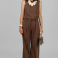 CONJUNTO ELEGANTE COLOR CHOCOLATE