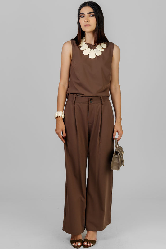 CONJUNTO ELEGANTE COLOR CHOCOLATE