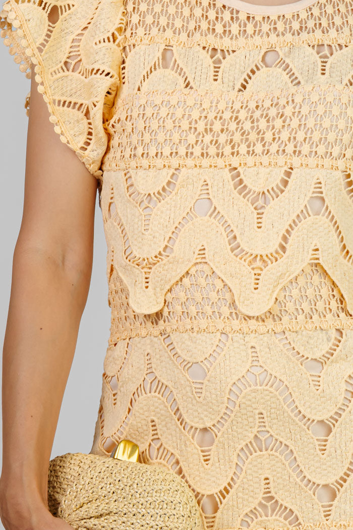 VESTIDO MIDI EN ENCAJE