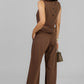 CONJUNTO ELEGANTE COLOR CHOCOLATE