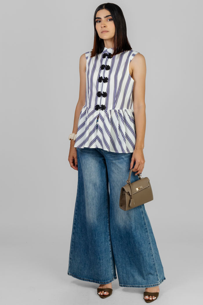 BLUSA PEPLUM A RAYAS