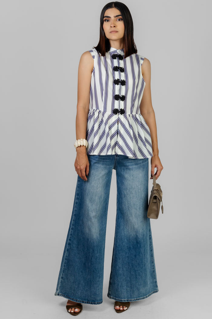 BLUSA PEPLUM A RAYAS