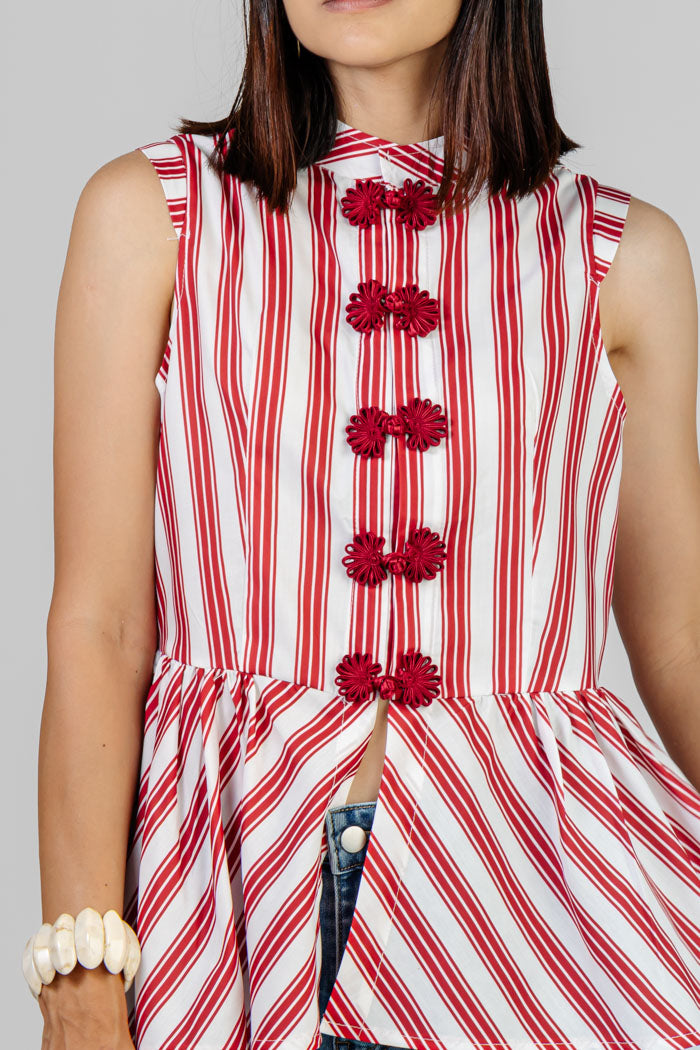 BLUSA PEPLUM A RAYAS