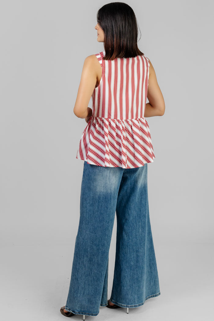 BLUSA PEPLUM A RAYAS
