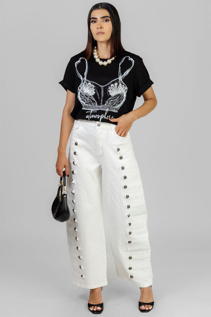 BLUSA BLANCA ESTAMPADO ARTÍSTICO